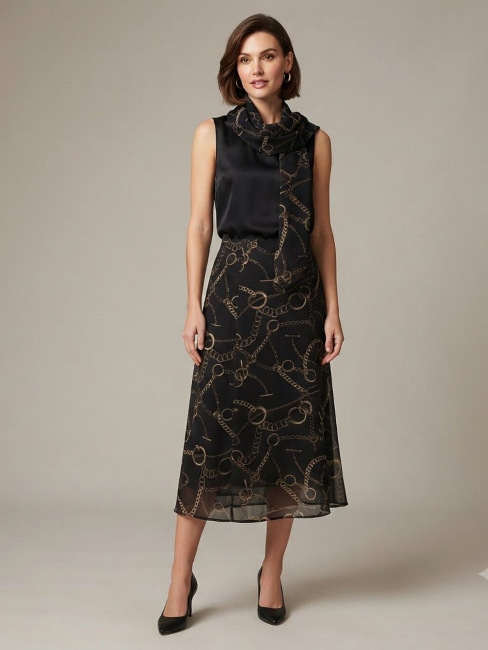 Evan Picone Skirt with Matching Scarf 14
